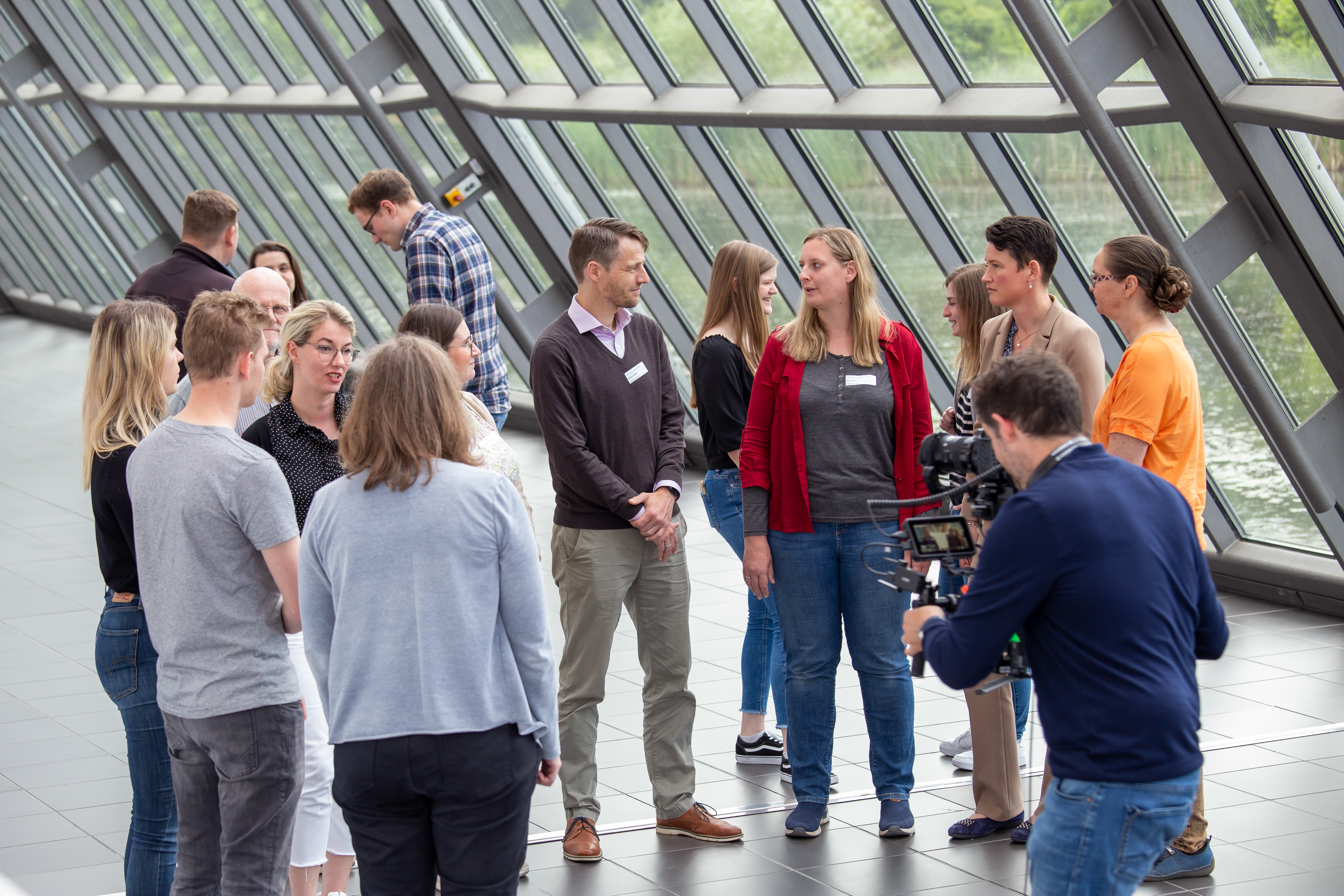 Das Geonetzwerk beim Dreh des Imagefilms 